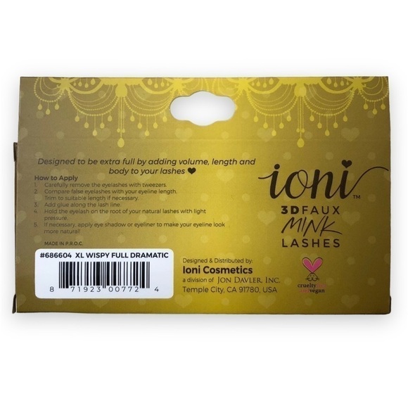 IONI 3D Faux Mink Eyelashes 686604 Lot of 2‎ boxes - Picture 2 of 2